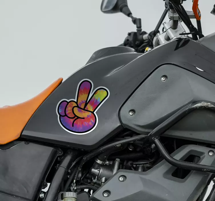 Adesivo simbolo della pace con la mano - TenStickers