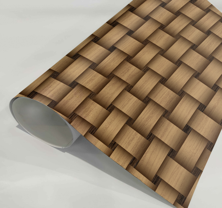 Carta adesiva per mobile legno intrecciato - TenStickers