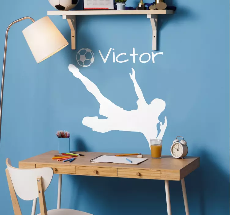 Adesivo Murale Silhouette Calciatore - TenStickers