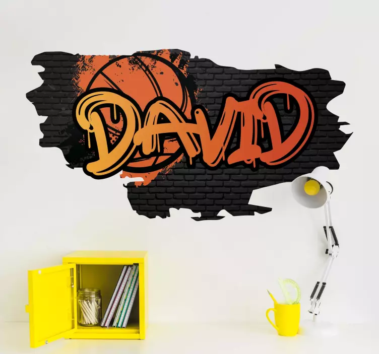 Adesivo murale bambini stile graffiti basket - TenStickers