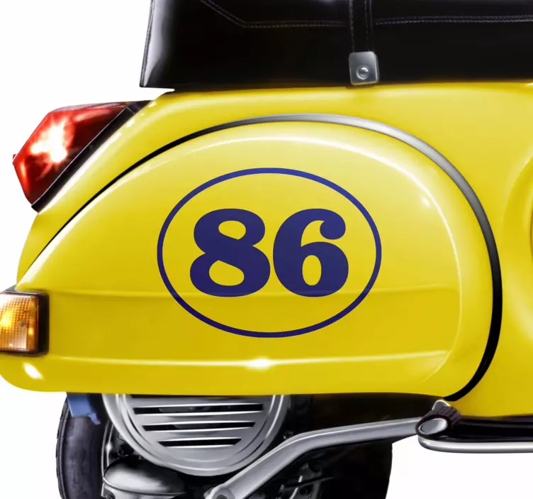 Adesivo moto personalizzato numero per veicolo - TenStickers