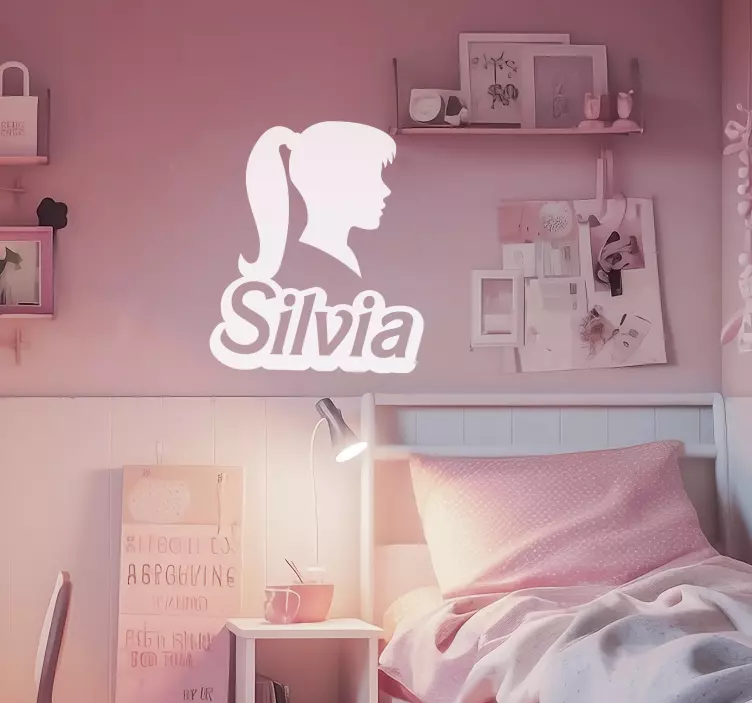 Adesivo personalizzato silhouette con nome - TenStickers