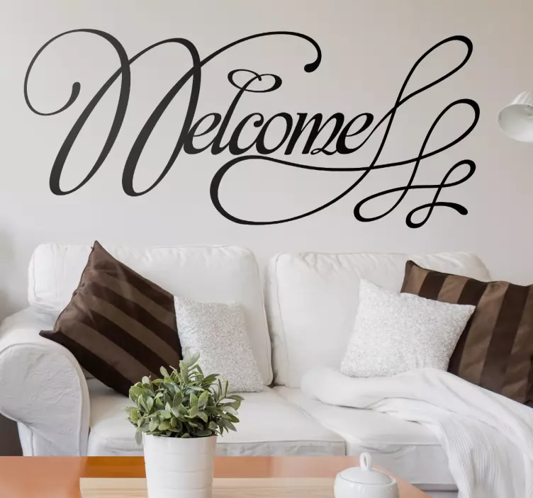 Adesivo decorativo porta welcome - TenStickers