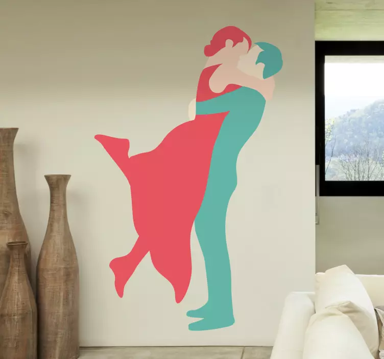 Sticker decorativo bacio appassionato - TenStickers