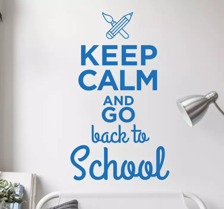 Adesivo Keep Calm Back to School - TenStickers