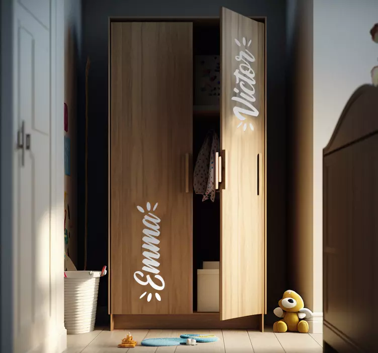 Carta adesiva per mobili nome personalizzato - TenStickers