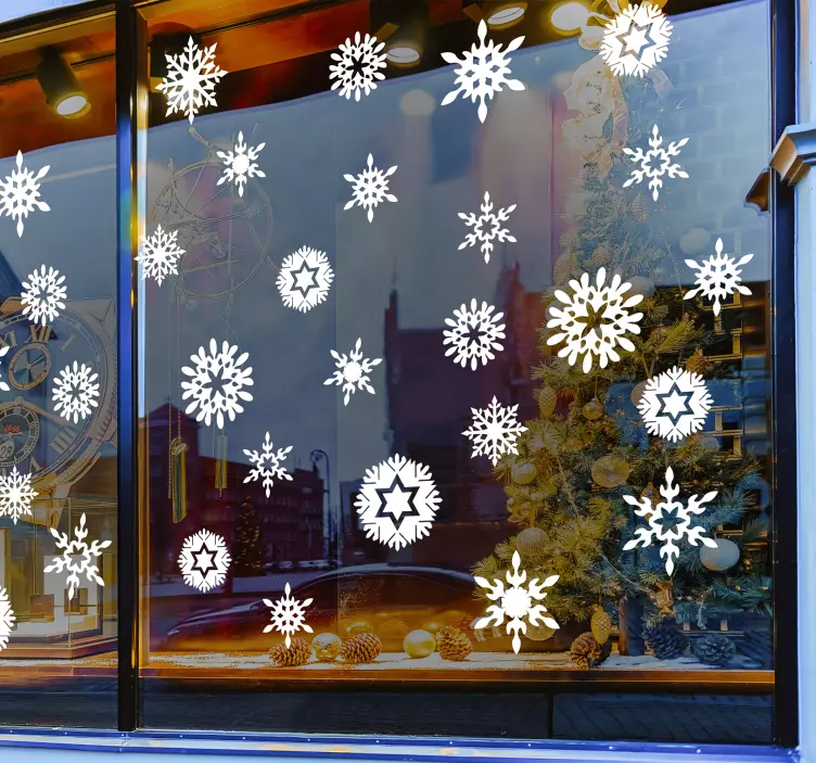 Adesivo decorativo fiocchi di neve - TenStickers