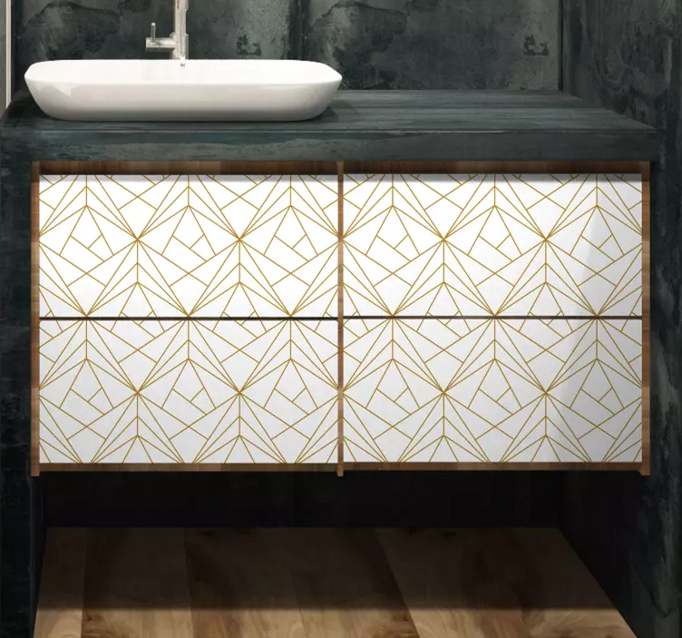 Carta adesiva per mobili con effetto geometrico - TenStickers