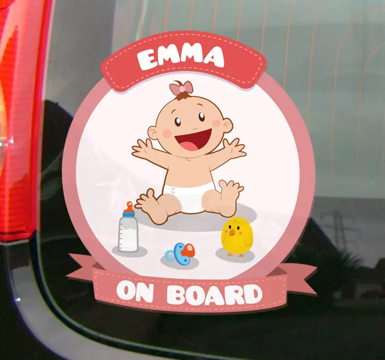 Adesivi personalizzati per auto bambino EN - TenStickers