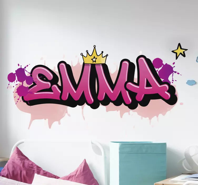 Adesivo personalizzato graffiti per ragazze - TenStickers