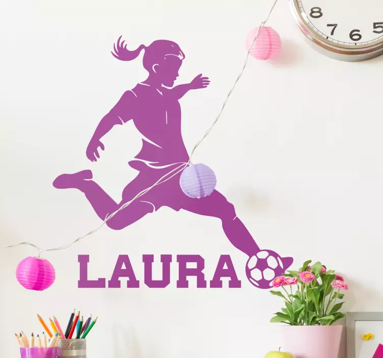 Adesivo personalizzato Calcio per ragazze - TenStickers