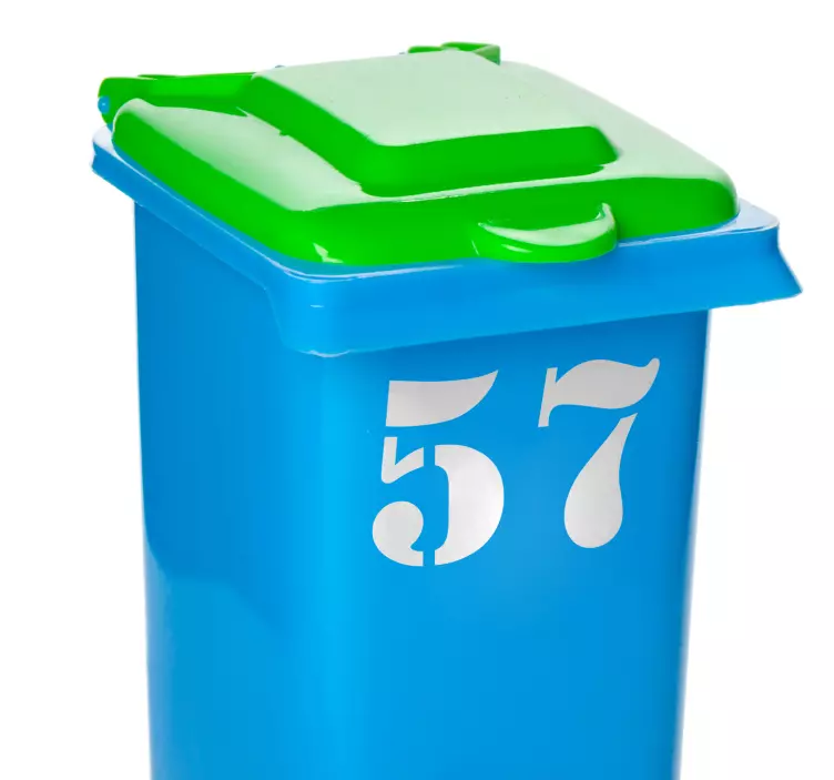 Adesivo contenitore numero - TenStickers