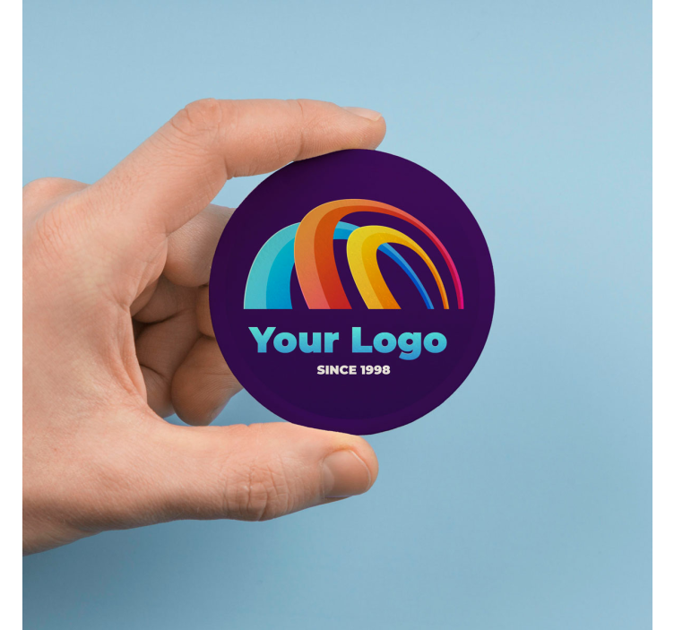 Adesivo personalizzato rotondo con logo - TenStickers