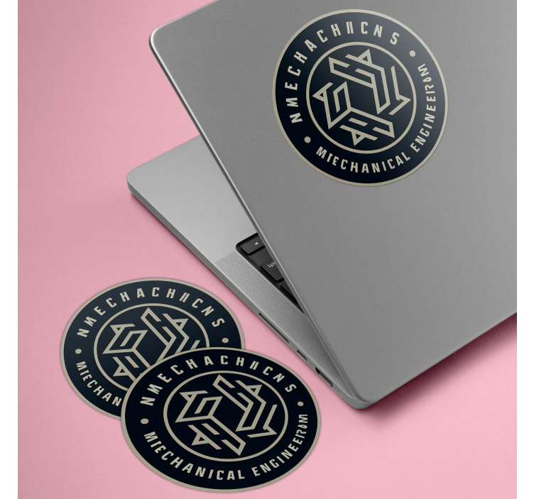 Adesivo personalizzato rotondo con logo - TenStickers