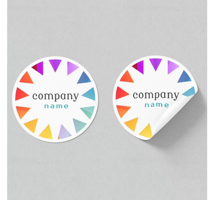 Adesivo personalizzato rotondo con logo - TenStickers