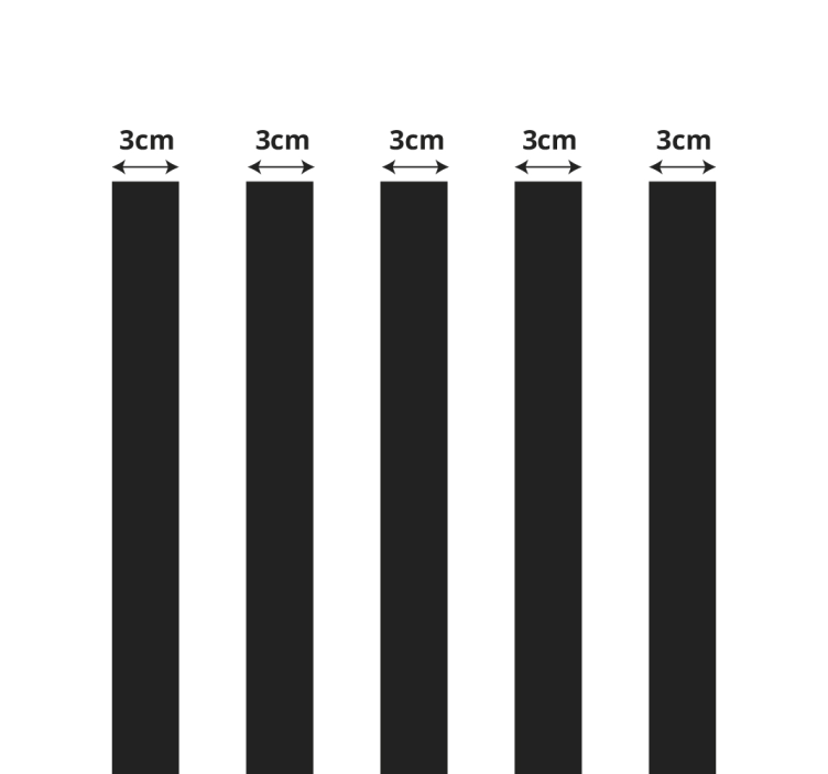 Adesivo murale soggiorno linee verticali - TenStickers