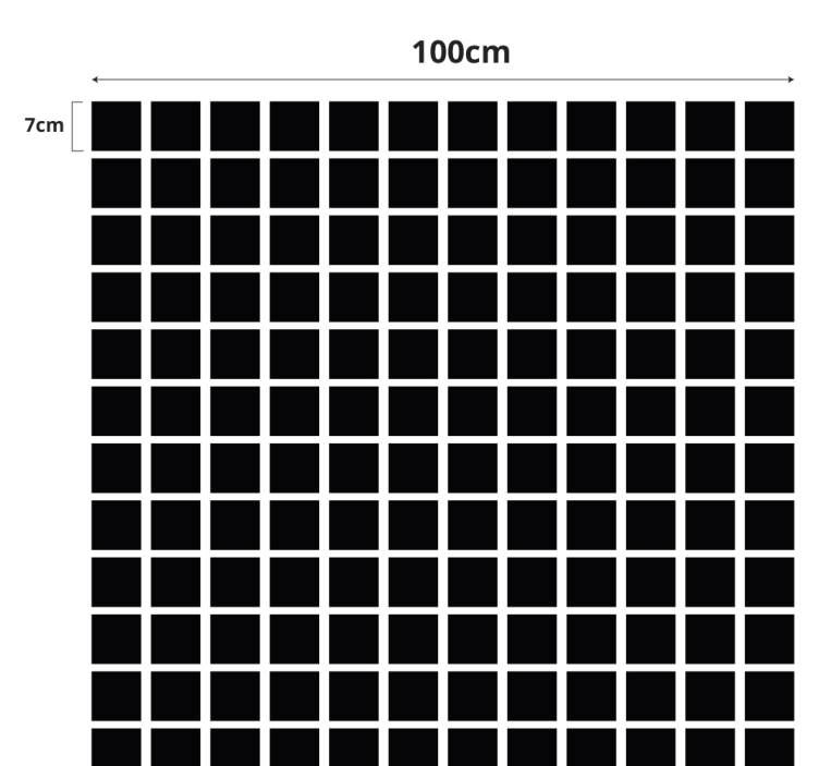 Pellicola per vetro scala dei quadrati grigi - TenStickers