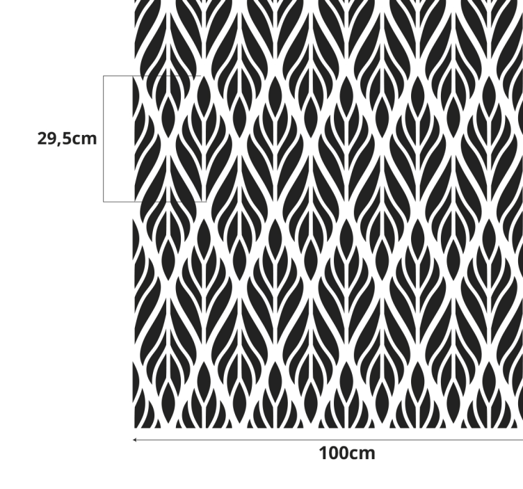 Adesivo per vetri con motivi di foglie - TenStickers