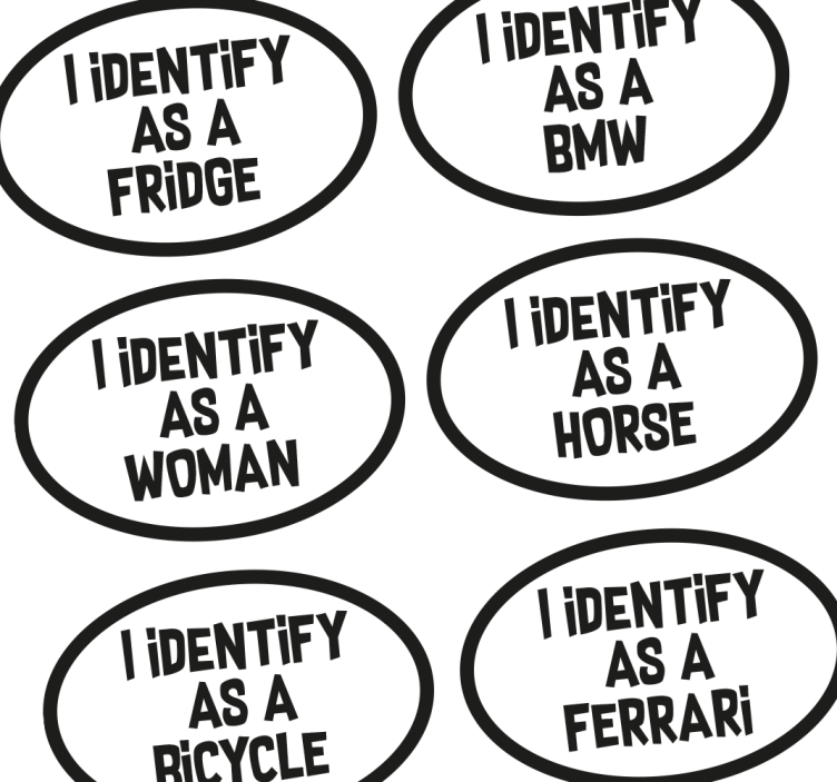 Adesivo per auto mi identifico come - TenStickers