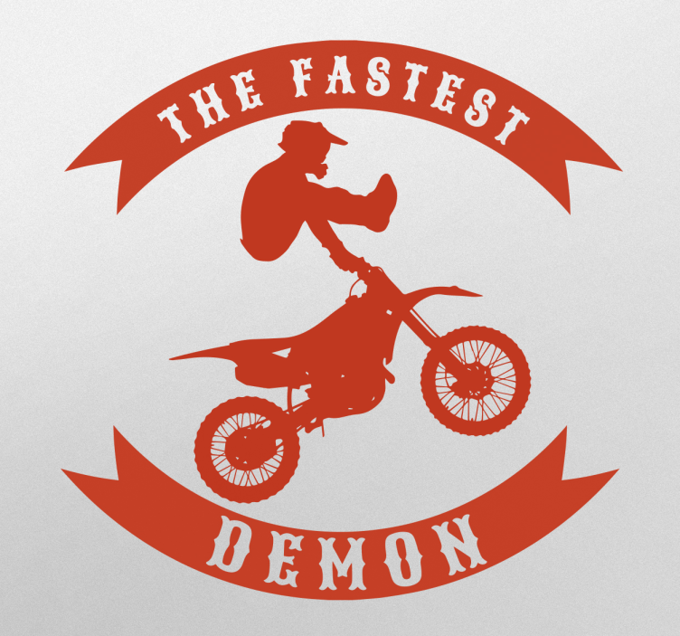 Adesivo moto fastest demon salto - TenStickers