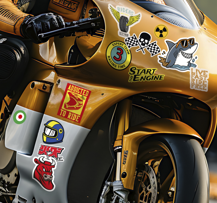 Adesivo moto pacchetto di progettazione di bombe - TenStickers