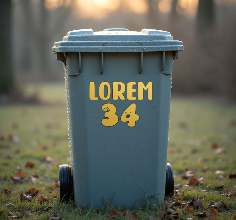 Adesivo contenitore volti giocosi dei numeri - TenStickers