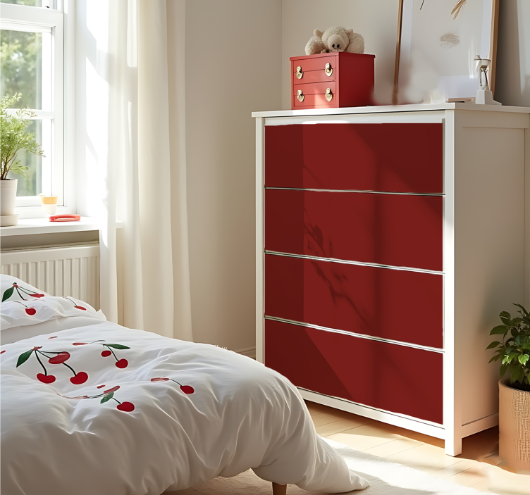 Pellicola adesiva - Rosso ciliegia - TenStickers