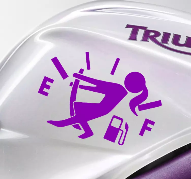 Adesivo moto donna carburante vuoto - TenStickers