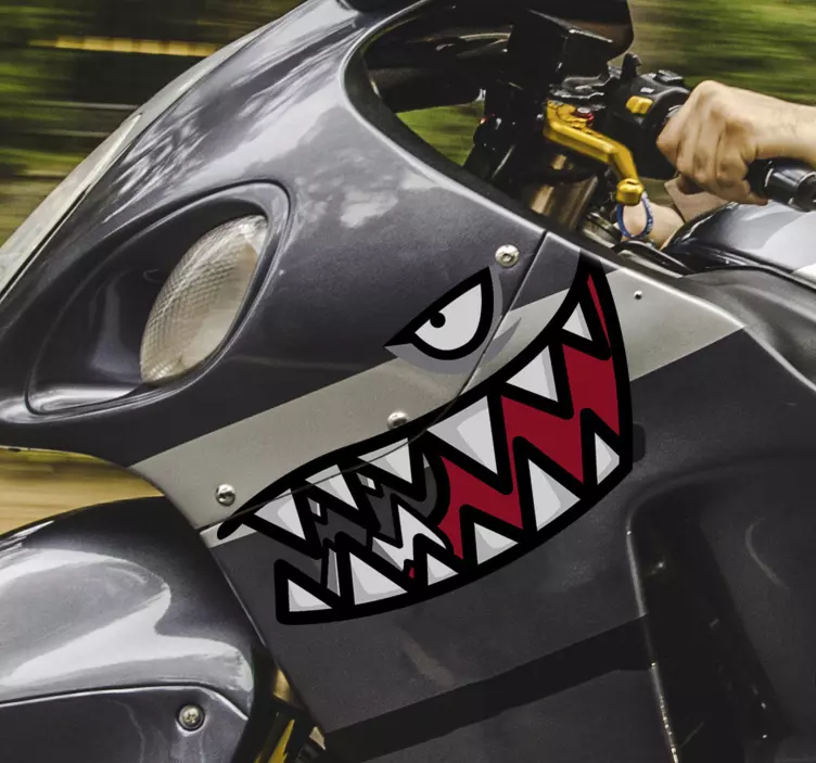 Adesivo moto denti squalo - TenStickers