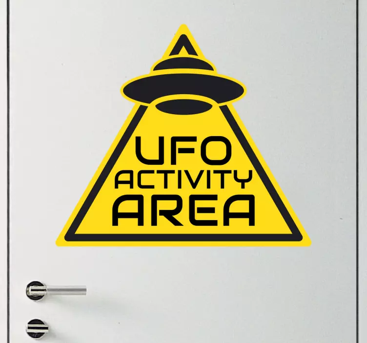 Adesivi segnale attività ufo - TenStickers