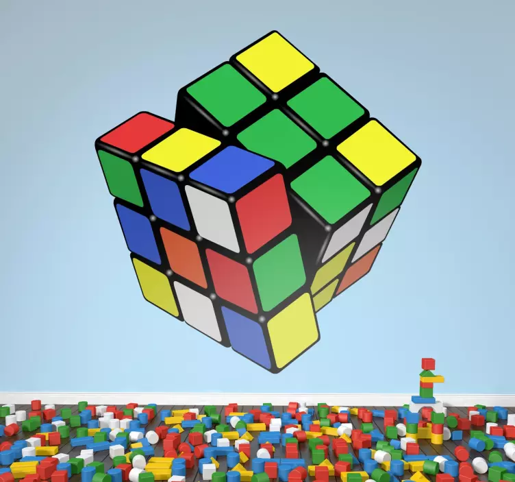 Adesivo 3D cubo di Rubik per bambini - TenStickers