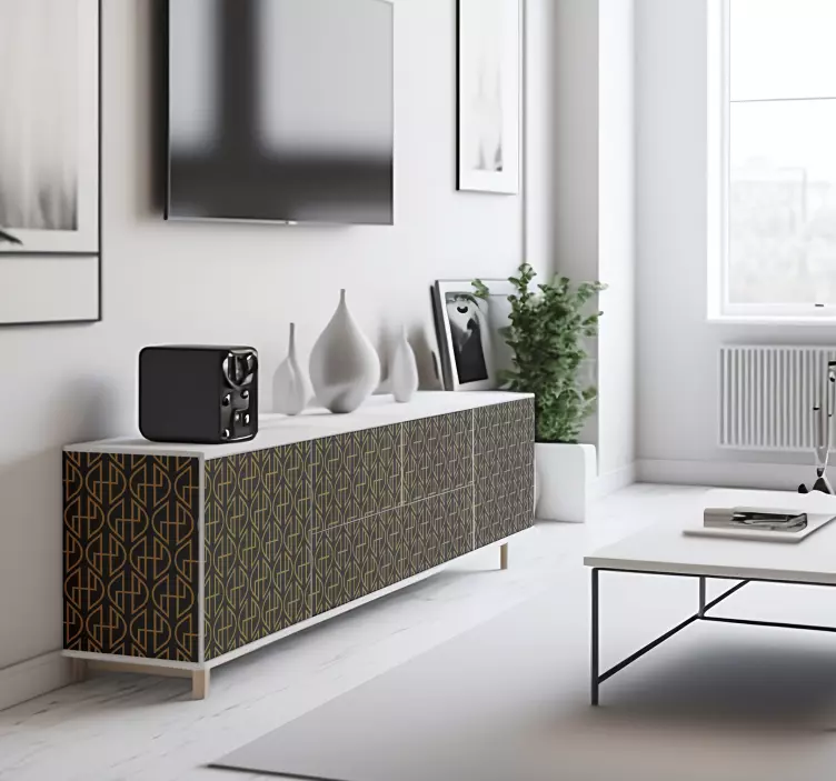 Adesivo a forma di linea nere e oro - TenStickers