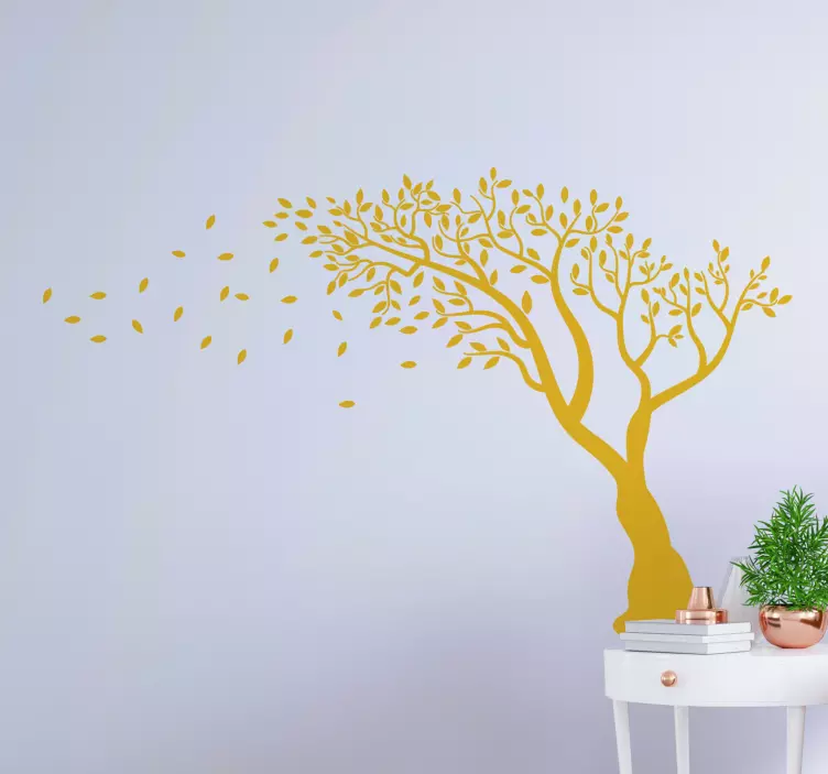 Adesivo murale con albero in autunno - TenStickers