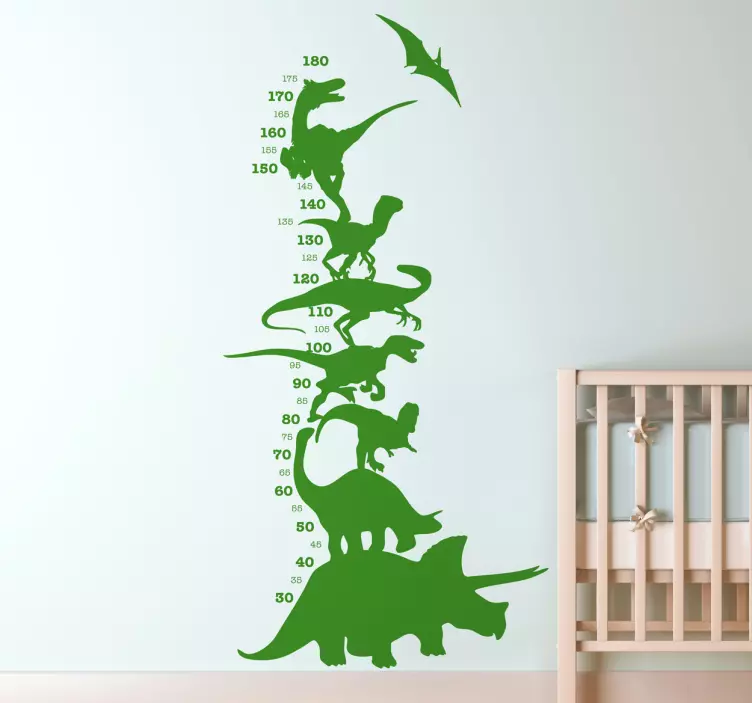 Adesivo altezza torre dinosauri - TenStickers