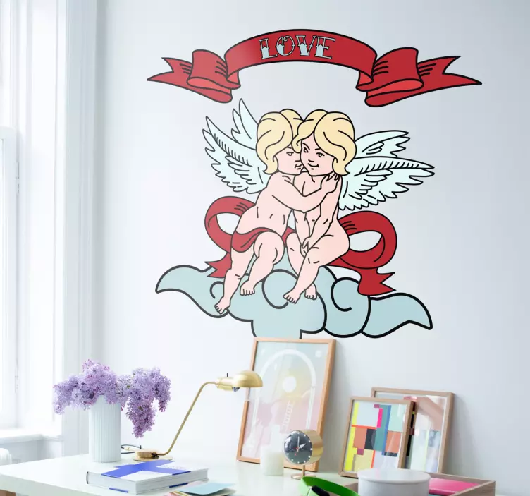 Adesivo amore angeli originale - TenStickers