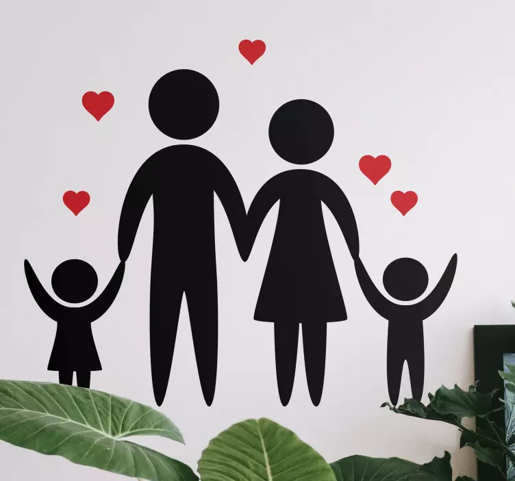 Adesivo amore legame felice di famiglia - TenStickers
