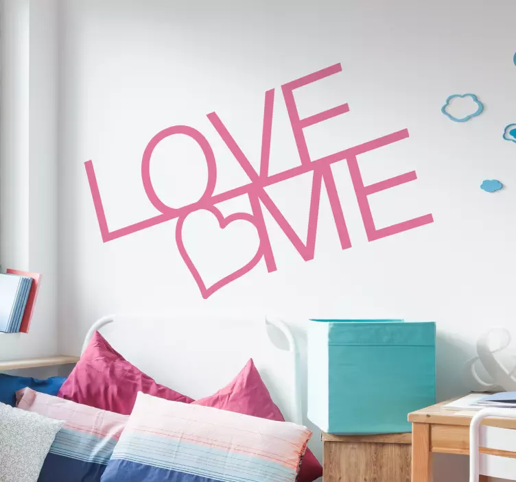 Adesivo amore Love Me monocolore - TenStickers