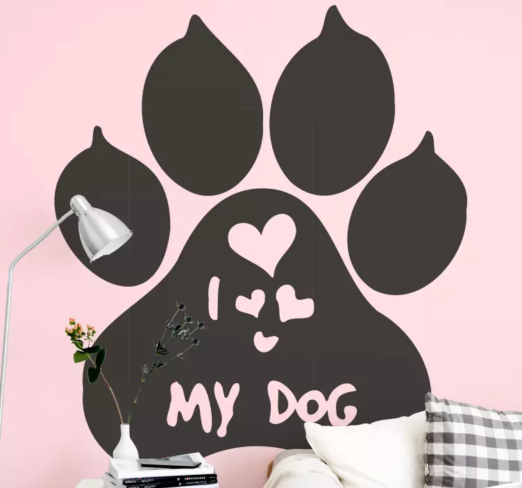 Adesivo amore per le zampe canine - TenStickers