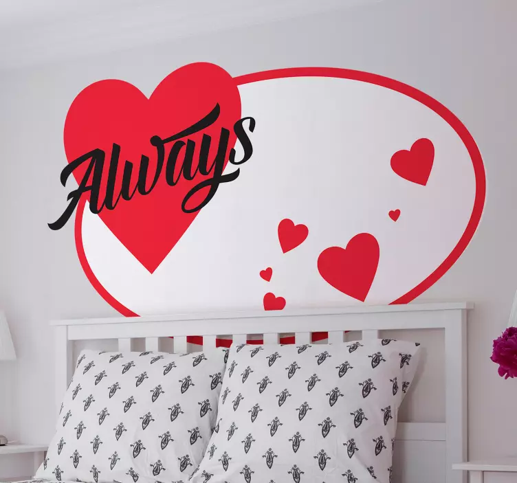 Adesivo amore sempre con grande cuore - TenStickers