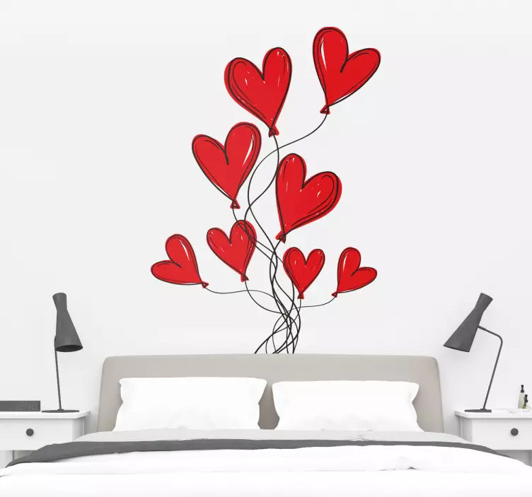 Adesivo amore testiera letto - TenStickers