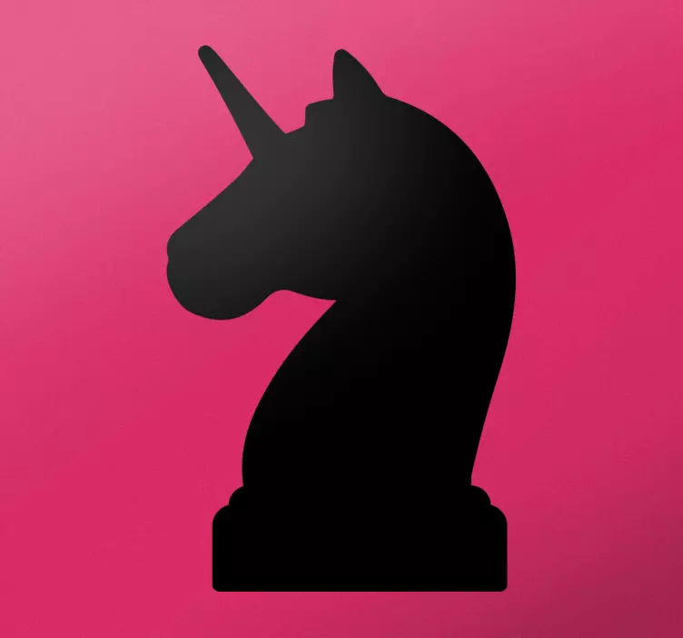 Adesivo animale pezzo degli scacchi unicorno - TenStickers