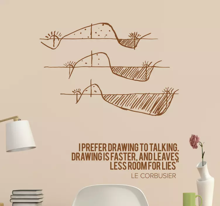 Adesivo architettura Le Corbusier - TenStickers
