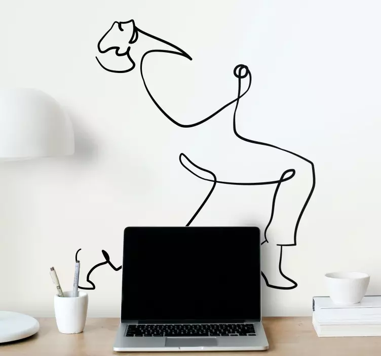 Adesivo arte figura di linea dinamica - TenStickers