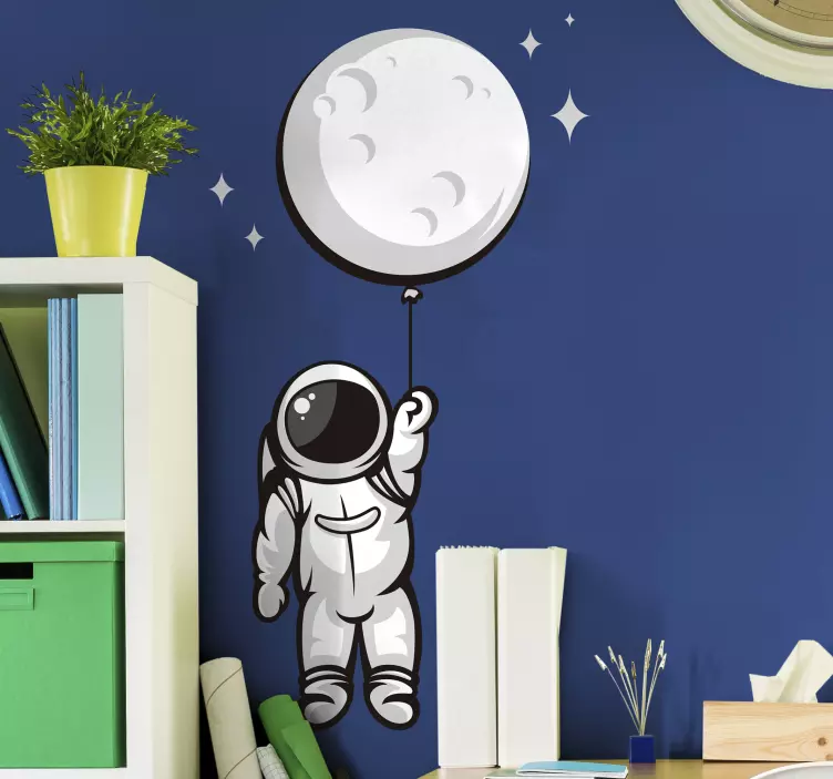Adesivo da parete astronauta nello spazio - TenStickers