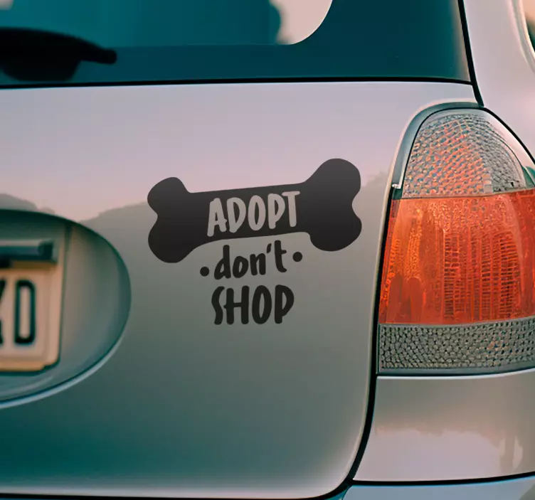 Sticker auto Adopt don't shop - TenStickers