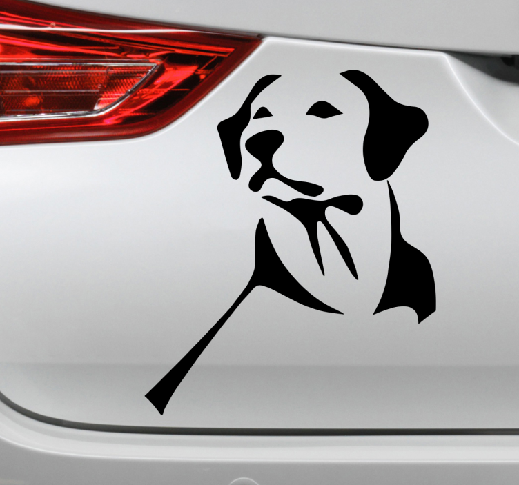 Adesivo per auto con labrador - TenStickers
