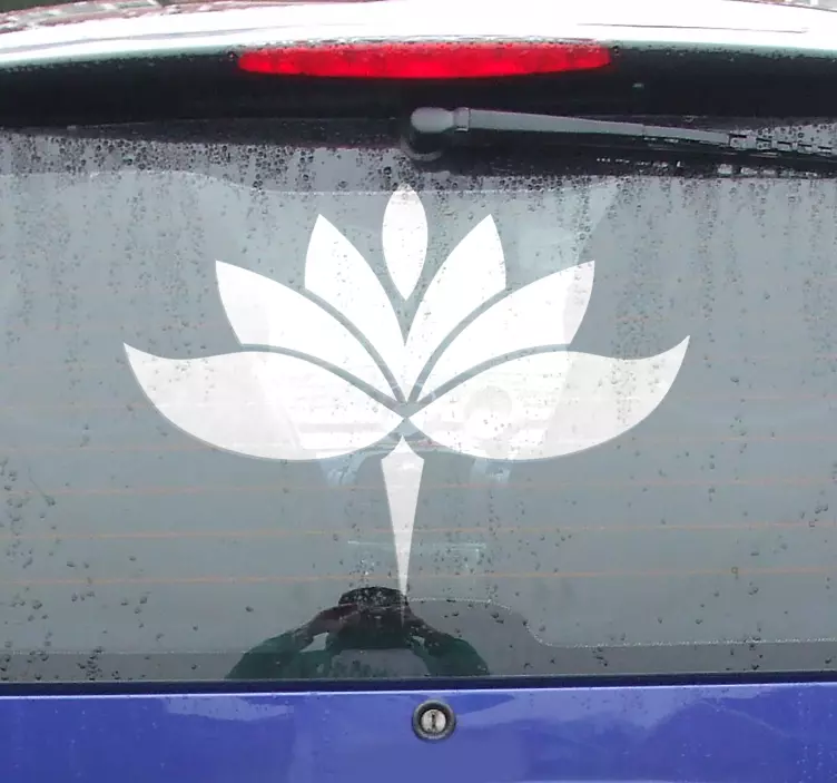 Adesivo per automobile con fiore di loto - TenStickers