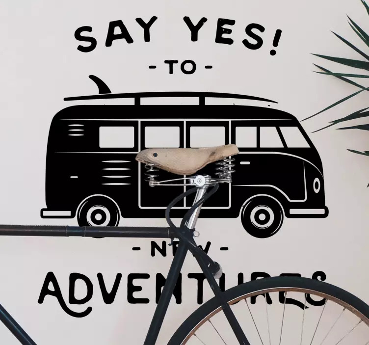 Adesivo di auto furgone hippy - TenStickers