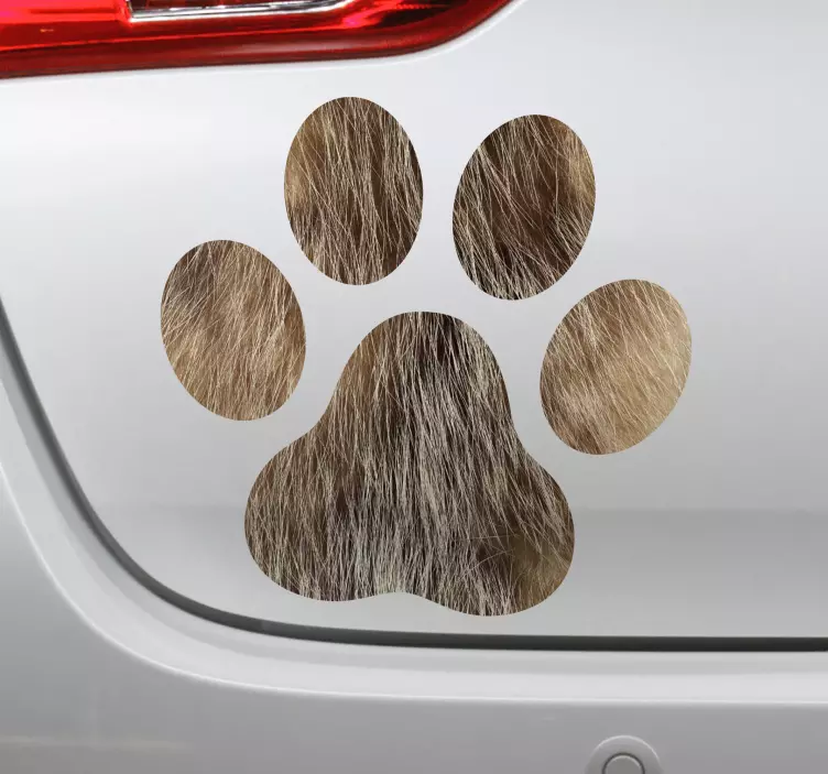 Adesivo per auto con impronta di cane - TenStickers