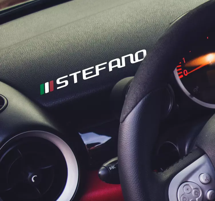 Adesivo per auto nome italiano personalizzabile - TenStickers